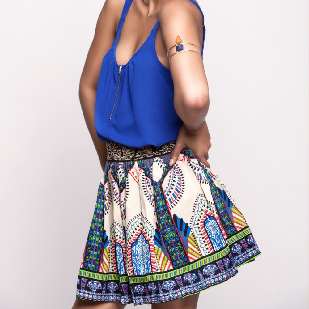 Tribal Flair Mini Skirt